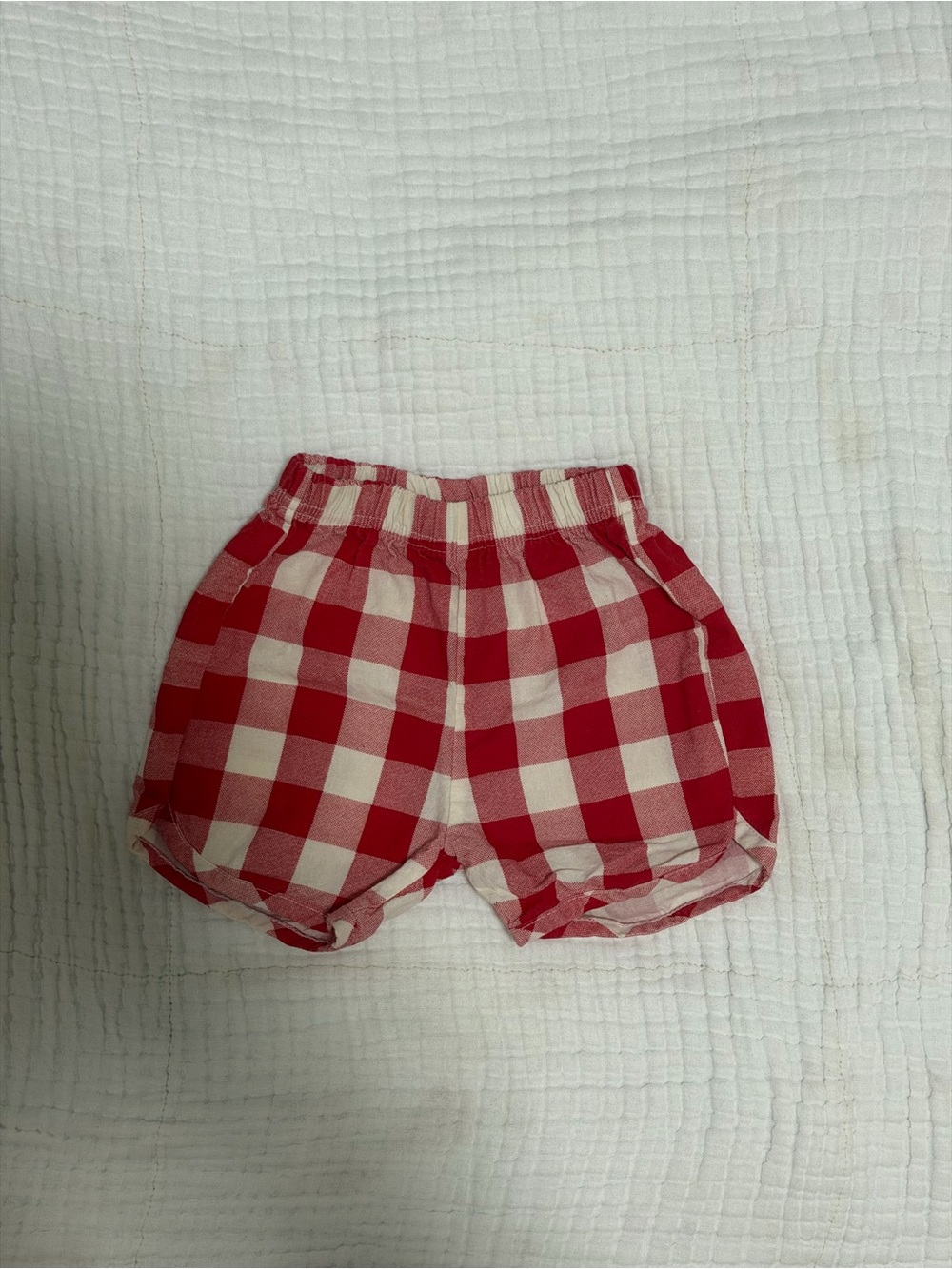 Red Gingham Kids' Bubble Shorts